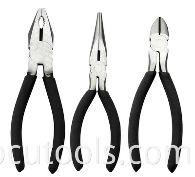 3pcs Cabeça Polida aço carbono Manusela Hardware Ferramentas de alicate combinação